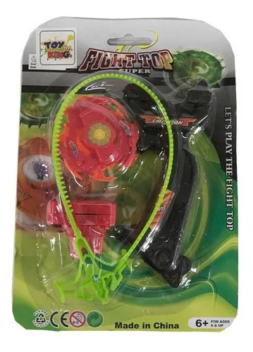 Kit com 4 pioes beyblade fight top metal lancador toy king