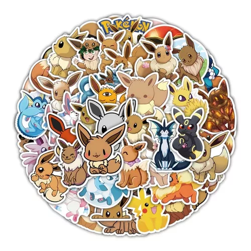 Stickers De Pokemon Pegatinas Kawaii 50 Unidades