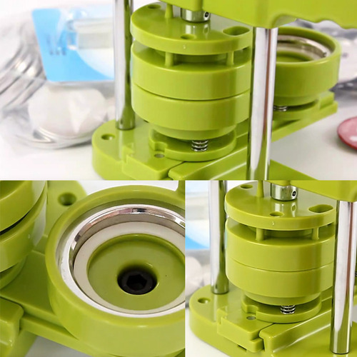 Máquina Para Botones Insignias De 58mm Prensa Práctica Útil Verde