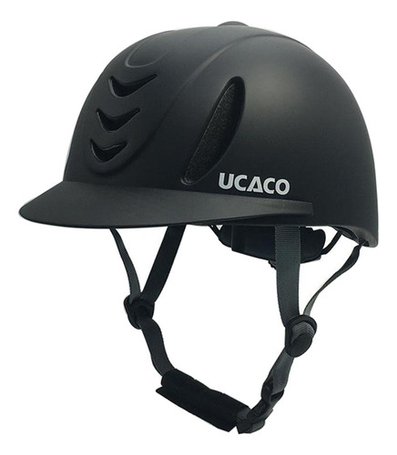 Casco De Equitación For Niños Montando Caballo Todo Negro .