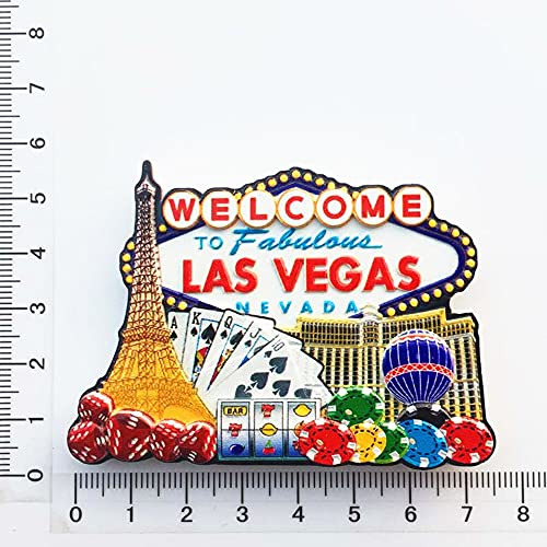 Imán En 3d Para Nevera Con Diseño De Horizonte De Las Vegas,