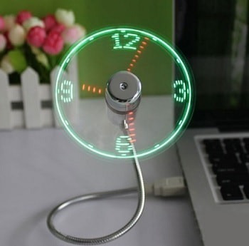 Reloj Ventilador Usb - Novedad$