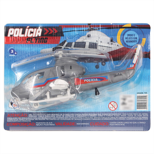 Helicóptero A Corda Policia Flying Pica Pau Brinquedos