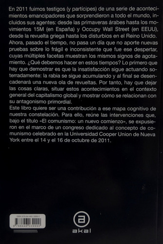 Libro La Idea De Comunismo, Slavoj Zizek, Ed. Akal