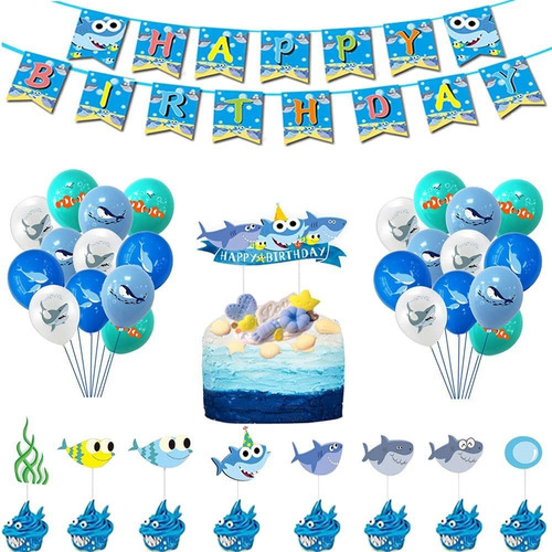 Minik Show Shark Theme Party Supplies Kids Birthday Party Su