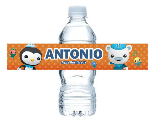 28 Etiquetas Para Botella Agua Tipo Octonautas