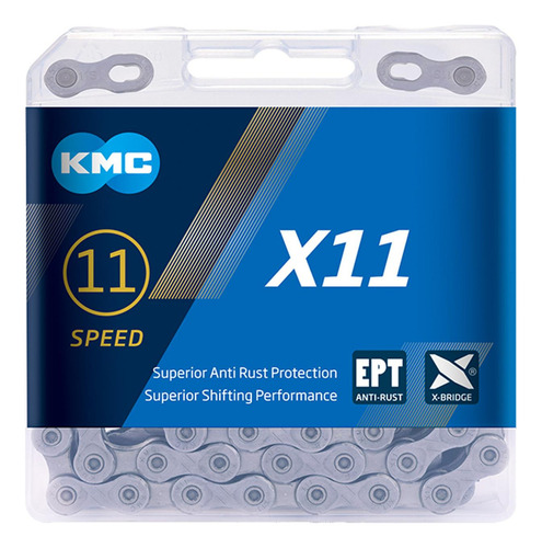 Cadena Para Bicicleta 11 Pasos 1/2x11/128 118l Ept Ept Kmc