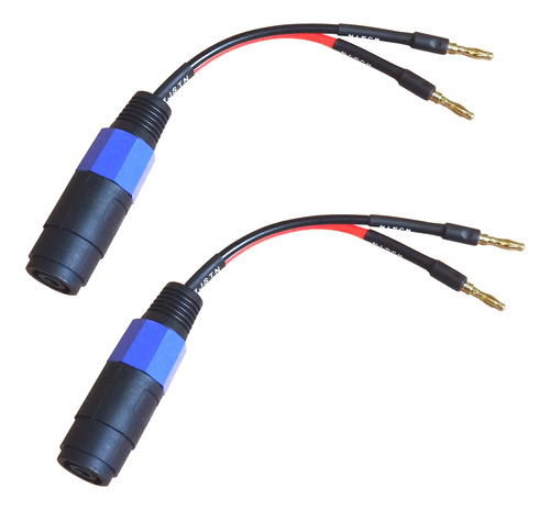 Wjstn Banana Plugs To Speakon Adaptador De Altavoz Cable A B