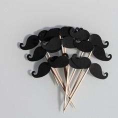 Palitos Bigotes Para Decorar Cupcakes Topper Moustache