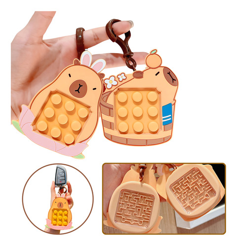 Capybara Descompresión Squishy Llavero Llavero Lindo