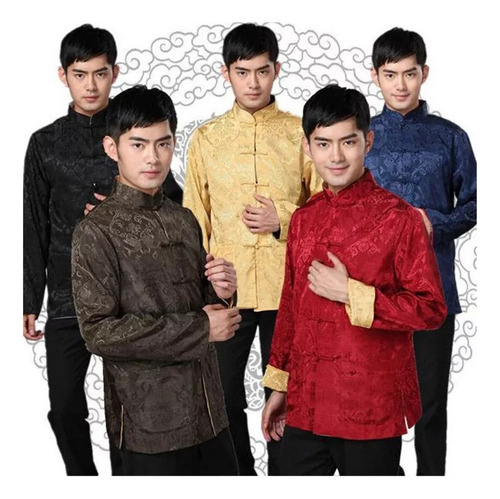 Traje Tang, Ropa Tradicional China Hombres, Camisa Y Chaq