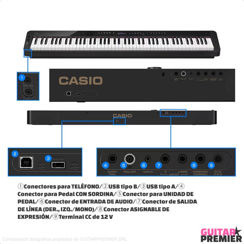 Piano Digital Casio Privia Px-s3100 Bluetooth Atril Funda