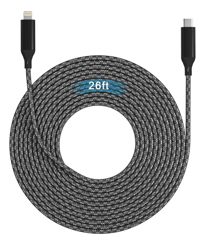 Extra Long iPhone 13 Usb C Charger Cable 26ft/8m, [apple Mfi