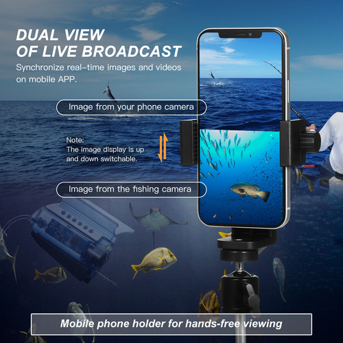 Cámara De Pesca Submarina De 1080p Con Aplicación Control Fi