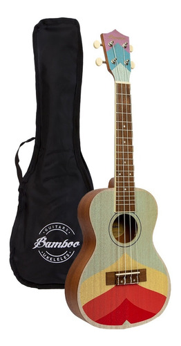 Ukelele Concierto Bamboo U-23 Univers Paradise Con Funda Pua