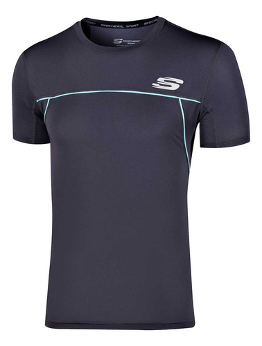 Playera Camiseta Skechers Sport Training Entreno Run Marino