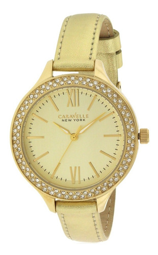 Reloj Caravelle New York 44l131 Dama Roman Numeral Crystal