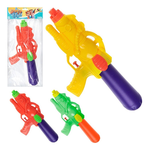 Kit 02 Brinquedos Infantil Pistola Arma  Lança Água 37 Cm