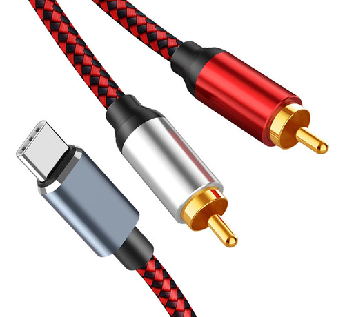 Cable De Audio Usb C A 2 Rca Tipo C Macho A 2 Rca Macho