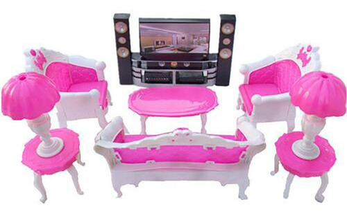 Muebles En Miniatura Para Sofá Y Tv, Muebles Para Casas De M