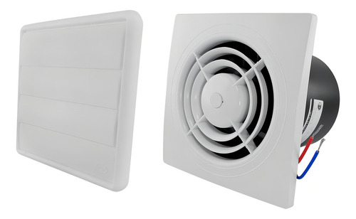 Extractor Baño Ventilación 12w 10cm Persiana Auto Apertura Color Blanco