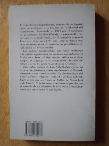 N. Eimeric/f. Peña, El Manual De Los Inquisidores. Muchnik