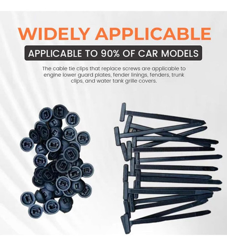 100x Cable Ties, Fivela Universal De Nylon