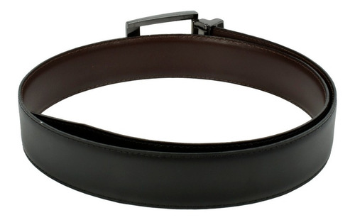 Cinturón Reversible De Vestir Piel Para Hombre Negro Y Café