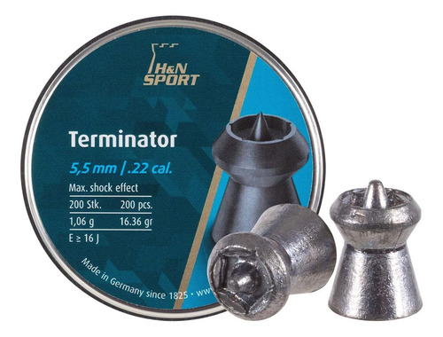 Diabolos Expansivos Calibre .22 H&n Terminator Hueco 5.5 Caz