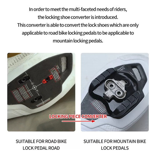 Adaptador De Pedal For Bicicleta, Spd, Funda For Zapatos,