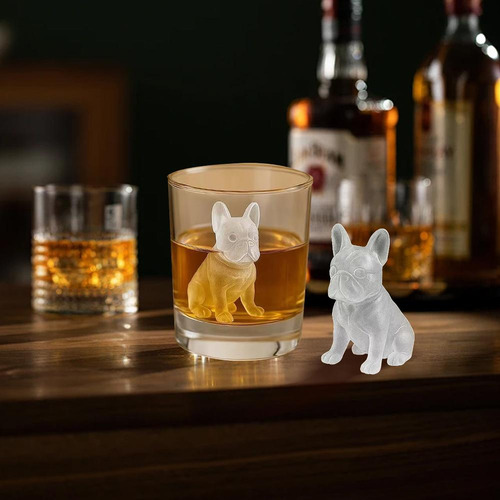 Molde De Hielo Con Diseño De Bulldog Francés, Creativo Para