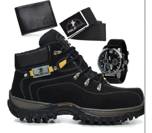Bota Masculina Adventure Coturno Botina com Brindes — R$ 92,52 em Mercado Livre, 38% OFF