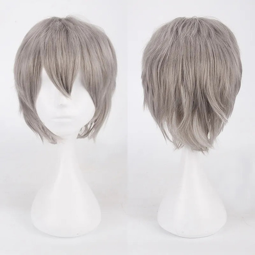 Peluca Corta Barata De Cosplay Para Hombre, Pelo Sintético R