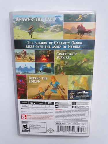 Imagen 2 de 7 de Zelda Nintendo Switch Breath Of The Wild Nuevo Y Sellado