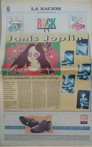 Suplemento La Nación Historia Rock 12/1993 J Joplin Lizarazu