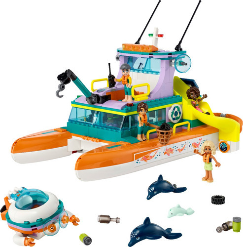 Kit Lego Friends 41734 Barco De Rescate Marítimo 717 Pz