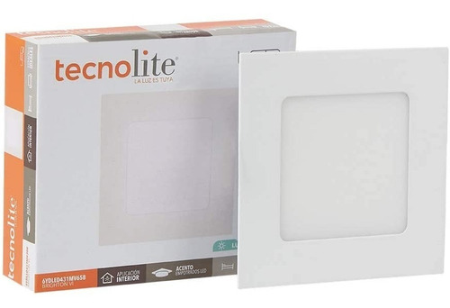 Lámpara Led Empotrado A Techo 6w 6500k 320lm Tecnolite