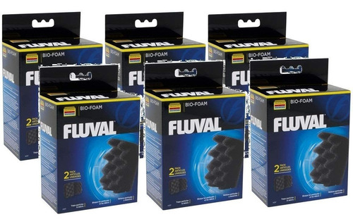 Paquete Fluval 6 De Medios De Filtro De Acuario De Espuma Bi