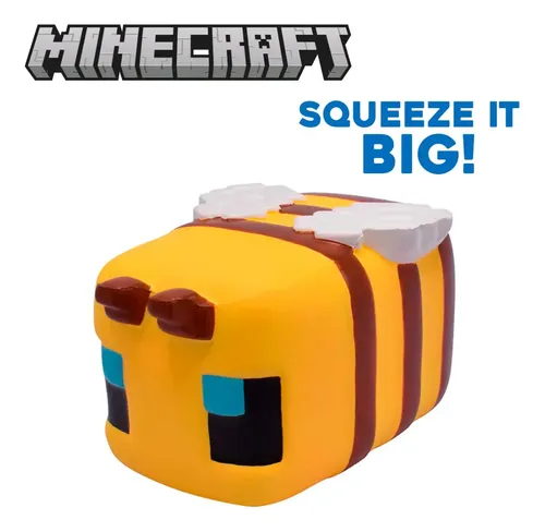 Minecraft Mega Squishme – Figura Antiestrés De Abeja | Serie 3 | 15 Cm De Altura | Original Just Toys