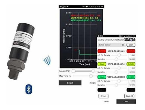 Sensor Presion Inalambrico 1 4  Npt 300 Psi