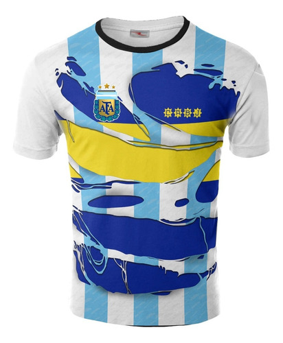 Remera Boca Argentina Campeón Del Mundo Ranwey Fr204