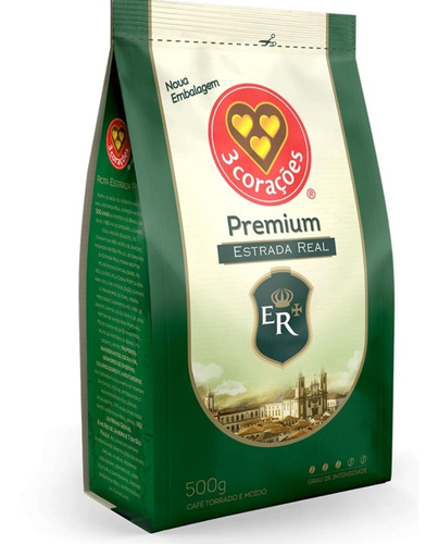 Cafè Torrado E Moido Premium Estrada Real 3 Corações 500g
