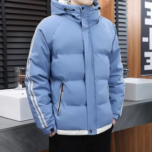 Chaqueta Casual De Invierno Con Capucha Acolchada De Algodón