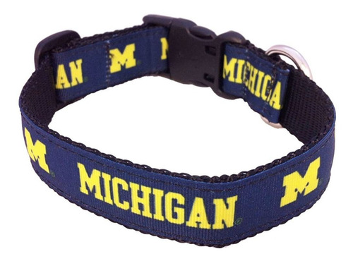 Collar Para Perro Colegial Ncaa Michigan Wolverines, Grande