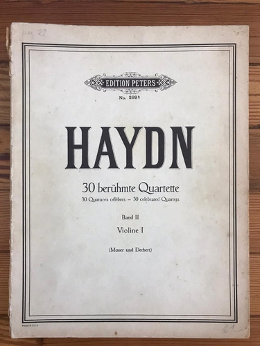 Partitura Haydn 30 Cuartetos Celebres