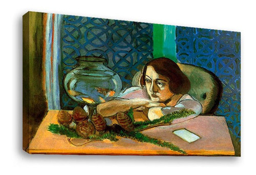 Cuadro Decorativo Canvas Mujer Ante Un Acuario Henri Matisse