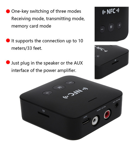 Transmisor De Tv Nfc, Receptor Bluetooth, Bocina De Ordenado