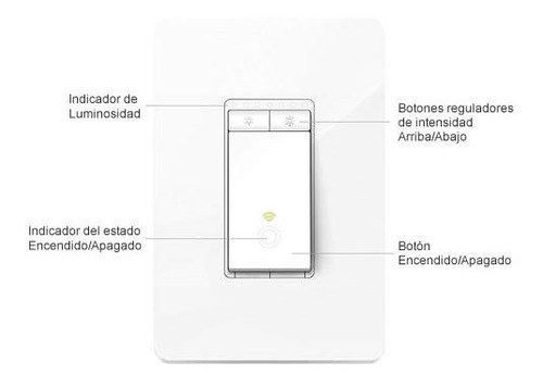 Imagen 2 de 6 de Interruptor Inteligente Dimmer Kasa Smart Hs220 Tp-link