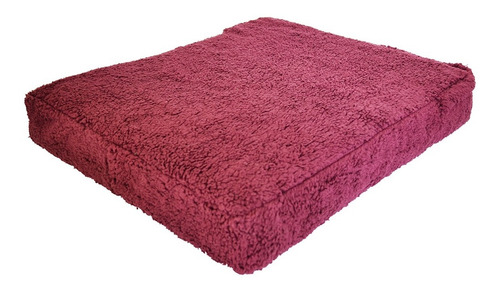 Imagen 2 de 6 de Cucha Perro Cama Para Perros Corderito 50x60 Espuma Bordo