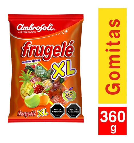 Dulces Frugelé Xl, Ambrosoli - Bolsa De 30 Unidades (360gr).